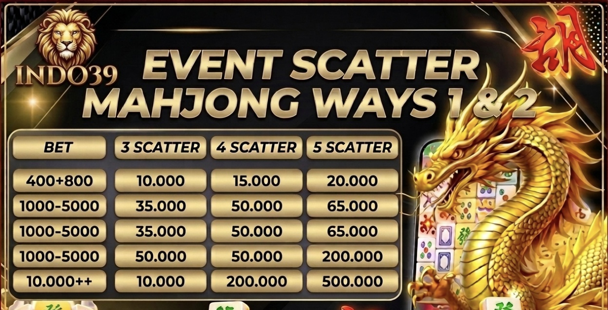 Promo EVENT SCATTER MAHJONG WAYS 1 & 2 - INDO39