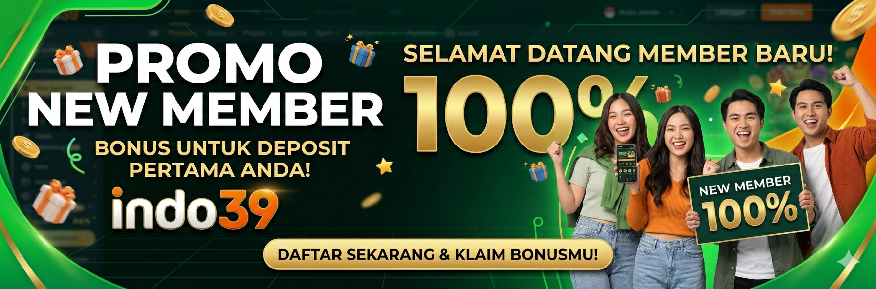 Promo BONUS NEW MEMBER 100%